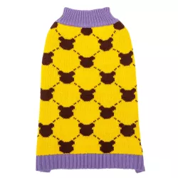 Sweter dla psa L 35 cm żakardowy w ciapki miękki ciepły i wygodny - 8719138064205