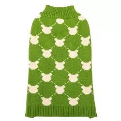 Sweter dla psa L 35 cm żakardowy w ciapki miękki ciepły i wygodny - 8719138064205