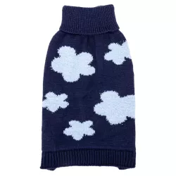 Sweter dla psa XS 20 cm żakardowy w kwiatki miękki ciepły i wygodny - 8719138064410
