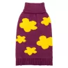 Sweter dla psa S 25 cm żakardowy w kwiatki miękki ciepły i wygodny - 8719138064427