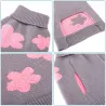 Sweter dla psa S 25 cm żakardowy w kwiatki miękki ciepły i wygodny - 8719138064427
