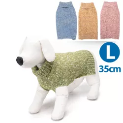 Sweter dla psa L 35 cm żakardowy w kropeczki miękki ciepły i wygodny - 8719138065325