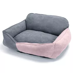 Zestaw 3 legowisk posłania dla zwierząt domowych posłania różowo szare - 8719138072040