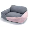 Zestaw 3 legowisk posłania dla zwierząt domowych posłania różowo szare - 8719138072040