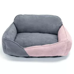 Zestaw 3 legowisk posłania dla zwierząt domowych posłania różowo szare - 8719138072040