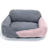 Zestaw 3 legowisk posłania dla zwierząt domowych posłania różowo szare - 8719138072040