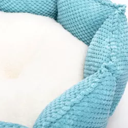 Zestaw 3 legowisk posłania dla zwierząt domowych niebieskie ośmiokątne - 8719138072422