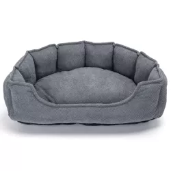 Zestaw 2 legowisk dla psa lub kota półokrągłego w kolorze szarym - 8719138072446