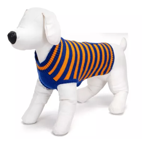 Sweter dla psa S 25 cm w kontrastowe paski miękki ciepły i wygodny - 8719138064106