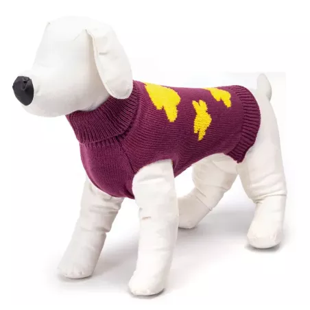 Sweter dla psa S 25 cm żakardowy w kwiatki miękki ciepły i wygodny - 8719138064427