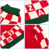 Sweter dla psa M 30 cm żakardowy w szachownicę miękki ciepły i wygodny - 8719138064250