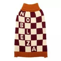 Sweter dla psa XL 35 cm żakardowy w szachownicę miękki ciepły wygodny - 8719138064274