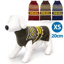 Sweter dla psa XS 20 cm żakardowy z logiem miękki ciepły i wygodny - 8719138064359