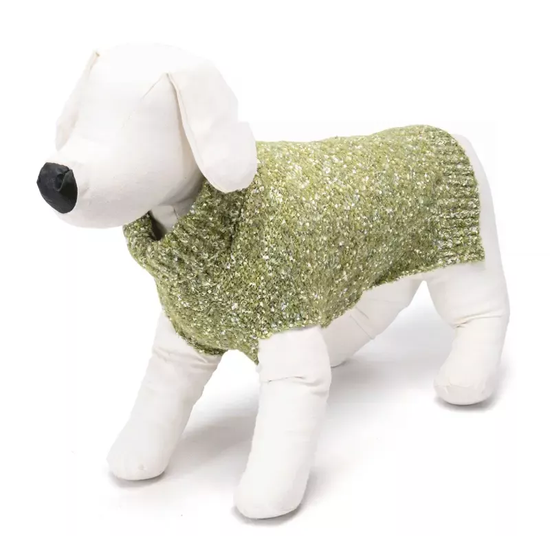 Sweter dla psa L 35 cm żakardowy w kropeczki miękki ciepły i wygodny - 8719138065325