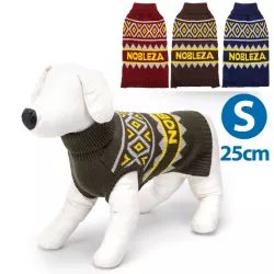 Sweter dla psa S 25 cm żakardowy z logiem miękki ciepły i wygodny - 8719138064366