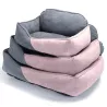 Zestaw 3 legowisk posłania dla zwierząt domowych posłania różowo szare - 8719138072040