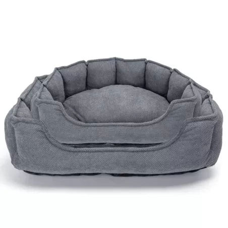 Zestaw 2 legowisk dla psa lub kota półokrągłego w kolorze szarym - 8719138072446