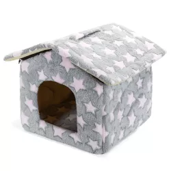 Buda 48x45x39cm ciepły domek dla psa lub kota wygodna i przytulna - 8719138072972