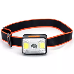 Czołówka 1.5W/100lm 3 rodzaje oświetlenia i światło ostrzegawcze USB - 8433325385163