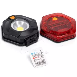 Lampka robocza i ostrzegawcza komplet 2 lampek magnesem na baterie AAA - 8433325385217