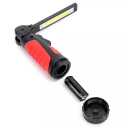 Latarka 200 lm COB o mocy 3W na 3 baterie AA przenośna lampa robocza - 8433325385231