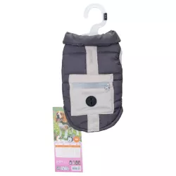 Płaszcz zimowy XS 20 cm dla psa z odblaskową kieszenią miękki ciepły - 8719138068975