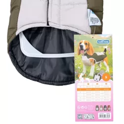 Płaszcz zimowy S 25 cm dla psa z odblaskową kieszenią miękki ciepły - 8719138068982