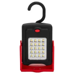 Lampa robocza 120 lm o mocy 2W z magnesem i haczykiem na 3 baterie AA - 8433325385286