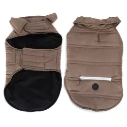 Płaszcz zimowy S 25 cm dla psa z kieszenią miękki ciepły puszysty - 8719138067060