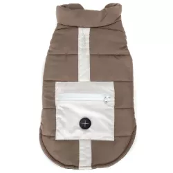 Płaszcz zimowy XXL 45 cm dla psa z odblaskową kieszenią miękki ciepły - 8719138069095