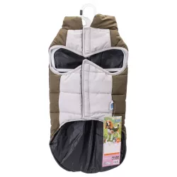 Płaszcz zimowy XXL 45 cm dla psa z odblaskową kieszenią miękki ciepły - 8719138069095