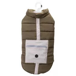 Płaszcz zimowy XXL 45 cm dla psa z odblaskową kieszenią miękki ciepły - 8719138069095