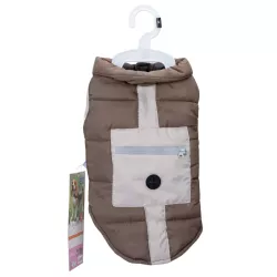 Płaszcz zimowy M 30 cm dla psa z odblaskową kieszenią miękki ciepły - 8719138068999