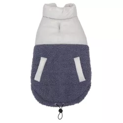 Płaszcz zimowy XXL 45 cm dla psa ciepły z futerkiem miękki puszysty - 8719138069156