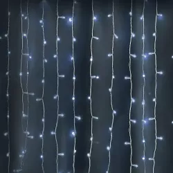 Kurtyna świetlna 0.9x1.2m 120 chłodnych lampek w 9 soplach 8 trybów - 8433325003692