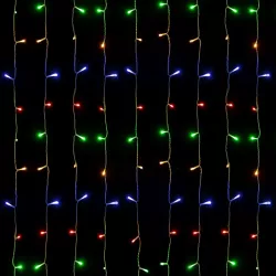 Kurtyna świetlna 1.2x1.2m 156 lampek led RGBY w 13 soplach 8 trybów - 8433325003739