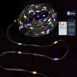 Lampki choinkowe 20m taśma led RGBIC serowarnie z aplikacji lub pilota - 8433325412388
