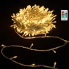 Lampki choinkowe ciepłe 10m z pozytywką sznur 100 led na baterie pilot - 8433325501303