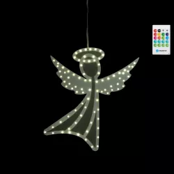 Aniołek led świecąca zawieszka z pozytywką i pilotem na baterie 3xAA - 8433325501358