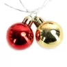 Lampki choinkowe 2m/20led bombki gwiazdki złote i czerwone na baterie - 8433325413637