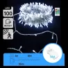 Lampki choinkowe zimne 10m z pozytywką sznur 100 led na baterie pilot - 8433325501297