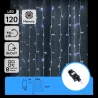 Kurtyna świetlna 0.9x1.2m 120 chłodnych lampek w 9 soplach 8 trybów - 8433325003692