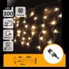 Sople 300 led białe ciepłe 75 równych zwisów na 15m kablu długość 0.4m - 8433325382230