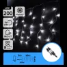 Sople 200 led białe zimne 50 równych zwisów na 10m kablu długość 0.4m - 8433325381226