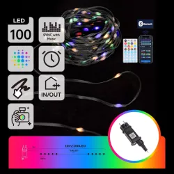 Lampki choinkowe 10m taśma led RGBIC serowarnie z aplikacji lub pilota - 8433325412371