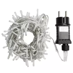 Sznur 10mb 200 lampek choinkowych led RGBY Ip44 z zasilaczem 8 trybów - 8433325501419