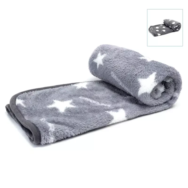 Koc 120x100 cm roz L ciepła mata dla psa lub kota z neuronalnym wzorem - 8719138072705