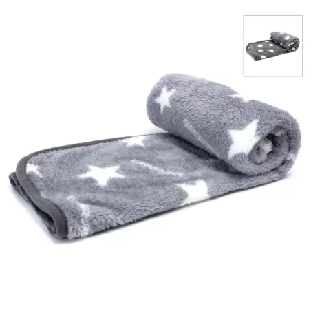 Koc 120x100 cm roz L ciepła mata dla psa lub kota z neuronalnym wzorem - 8719138072705