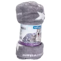 Koc 80x80 cm roz S ciepła mata dla psa lub kota z neuronalnym wzorem - 8719138072682