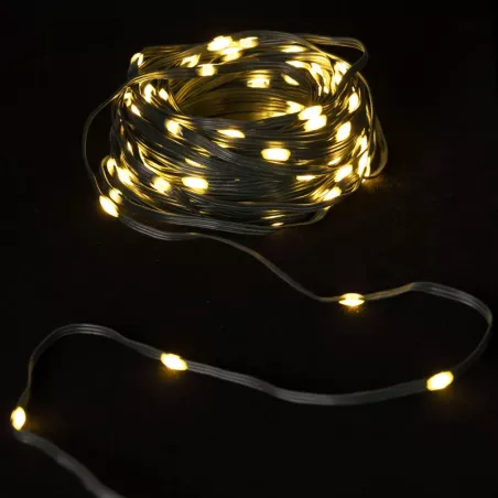 Sznur 50mb 500led ciepłych lampek choinkowych led Ip44 z zasilaczem - 8433325382346